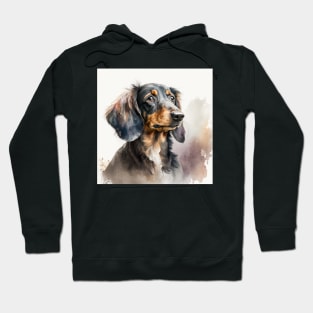 Dachshund Watercolour Style Painting Hoodie